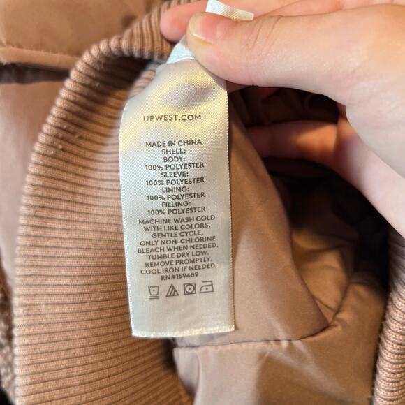 UpWest Pink Sherpa Bomber Jacket Size‎ Large Pink Mauve - Picture 6 of 6